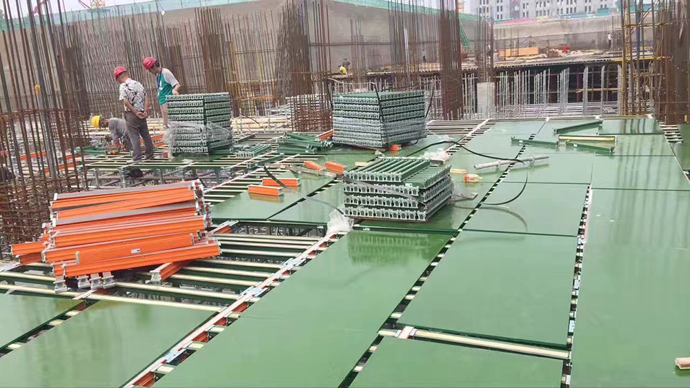 1.8th April, 2020 the PP Film Faced Plywood Made by the Company’s Machinery which is Mass Used on One of the Biggest Construction Company in China