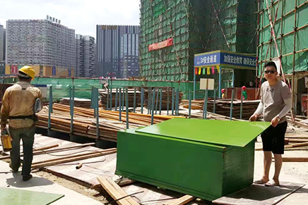 The PP Film Faced Plywood Manufactured by Our Company's Machinery is Widely Used in One of the Largest Construction Companies in China